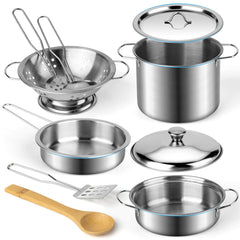 Juboury wooden utensils enhance tactile play with safe, durable kitchen experiences.