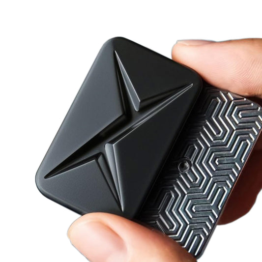 JUDIXY Lightning Infinite Fidget Slider matte black close-up for tactile relief