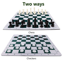 Juegoal folding rubber board provides durable, wrinkle-free play surface.