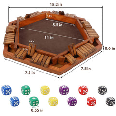 Juegoal hexagon wooden board setup shown for compact table play