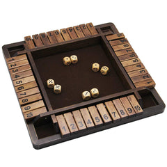Juegoal Shut The Box setup for a quick family game night.