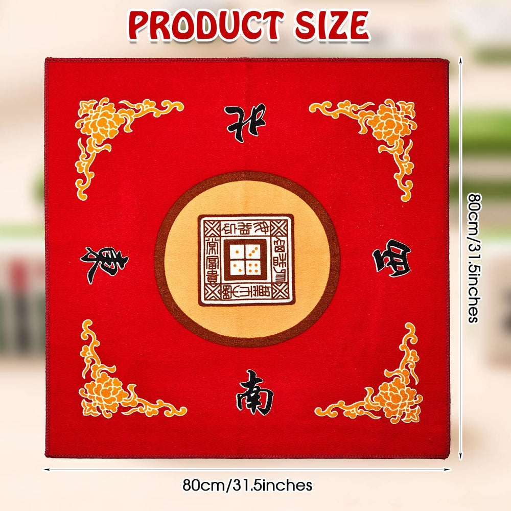 Juexica Mahjong mat anti-slip bottom keeps tiles from sliding during play.