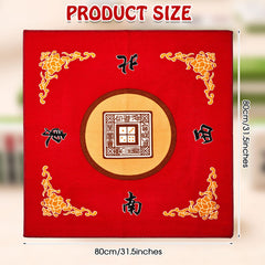 Juexica Mahjong mat anti-slip bottom keeps tiles from sliding during play.