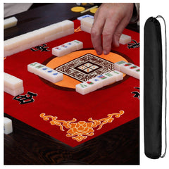 Juexica Mahjong mat travel-ready roll for easy packing.