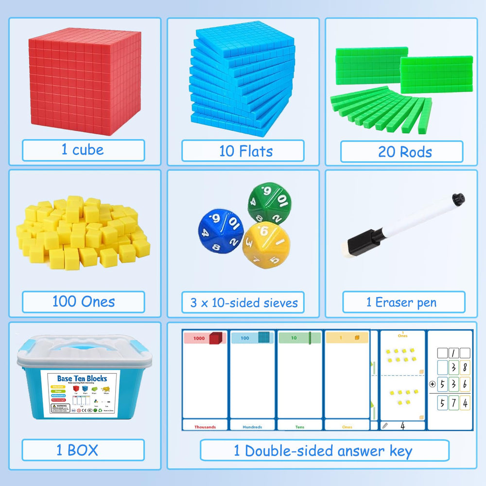JUGGPENG ten rods enable quick counting and decimal sense through stacking.