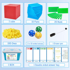 JUGGPENG ten rods enable quick counting and decimal sense through stacking.