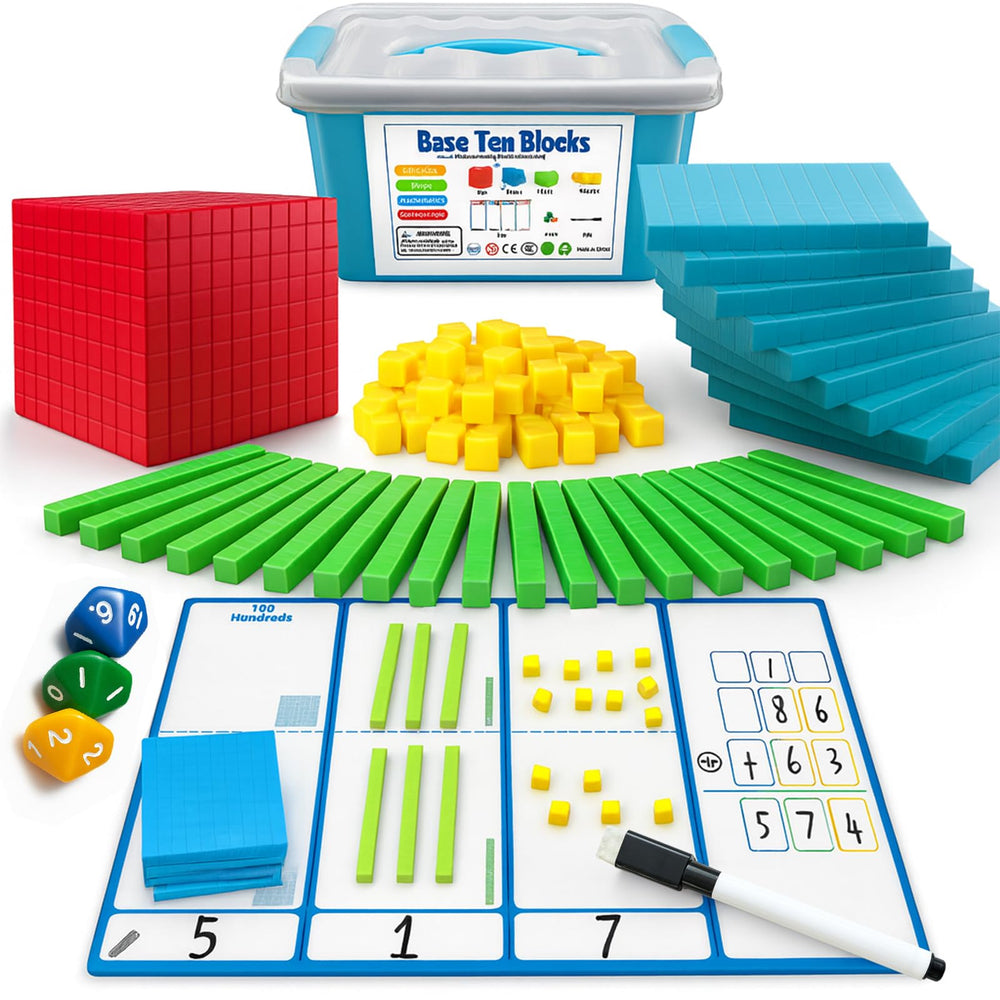 JUGGPENG thousand cubes base ten blocks for place value and counting practice.