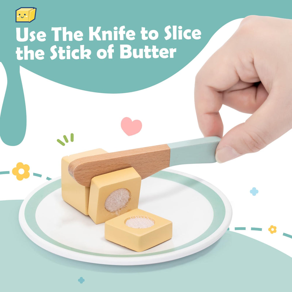 JugueteLand cheese slice for realistic sandwich building and hand skills.