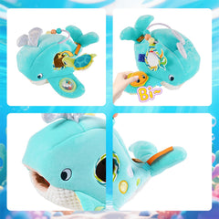 Juivin Ocean Whale safety mirror aids self discovery during tummy time.
