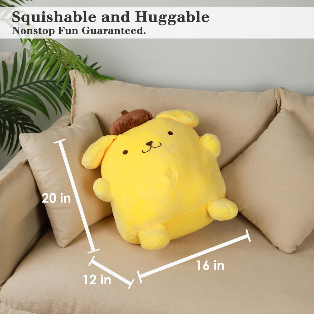 Juju Goods Juju Yellow Kawaii Plush on shelf, adds cute decor to any room.