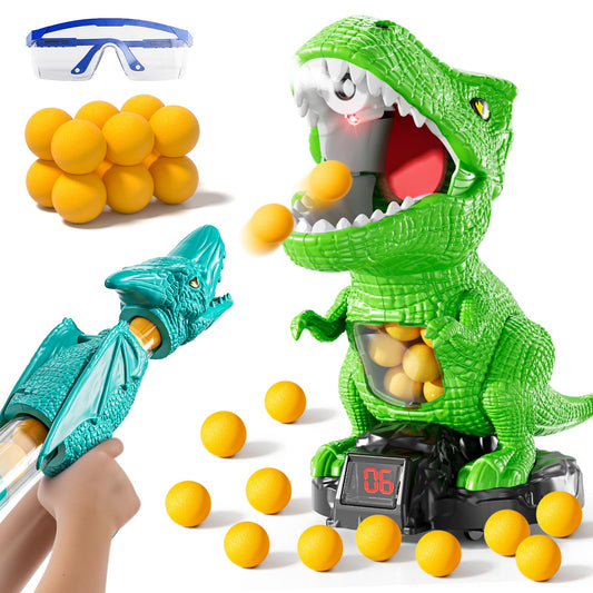 JUKUDAHU dinosaur shooting game with moving dino boosts hand-eye coordination during play.