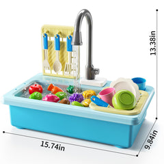 JUKUDAHU Dish rack and brush for tidy pretend-clean routines.