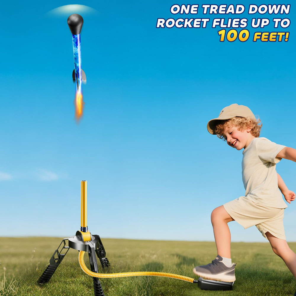JUKUDAHU launcher enables easy foot-tread launches.