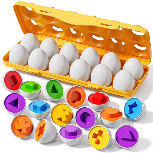 JUKUDAHU matched eggs color sorting set boosts early color recognition and fine motor skills.