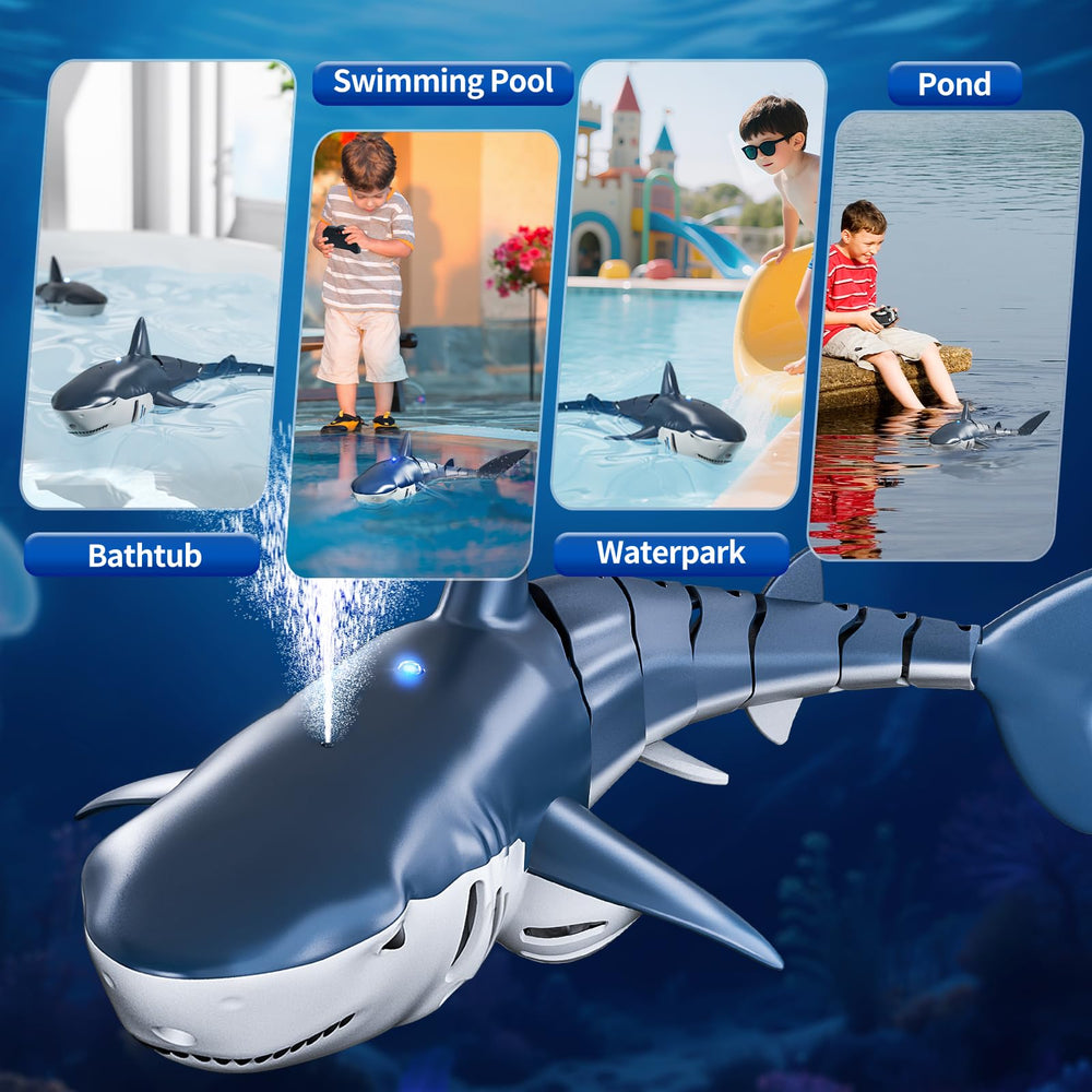 JUKUDAHU RC shark with twin motors showing swift motion