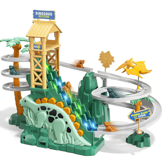 JUKUDAHU Dinosaur climbing slide toy main view invites imaginative play for toddlers