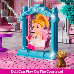 JUKUDAHU Villa Playset movable furniture set encourages hands-on play and scene changes.