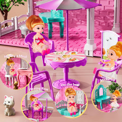 JUKUDAHU Villa Playset bathroom scene encouraging pretend routines
