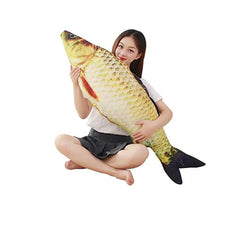 JULAN 3D giant soft fish cushion pillow, cozy seating and room decor showcase.