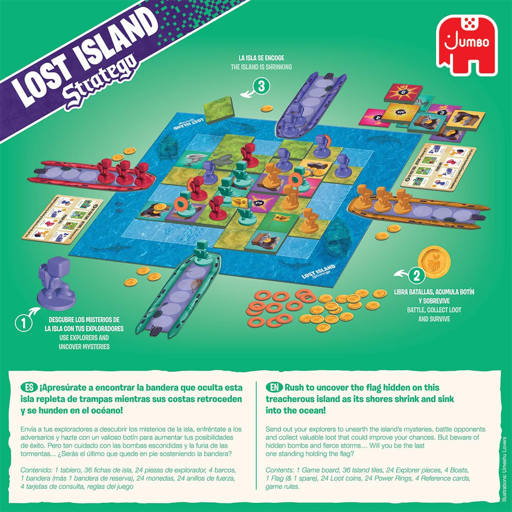 Four players gathered for Jumbo Stratego Lost Island multiplayer fun