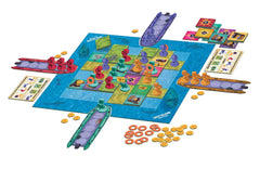 Stratego Lost Island game pieces laid out for quick setup and play