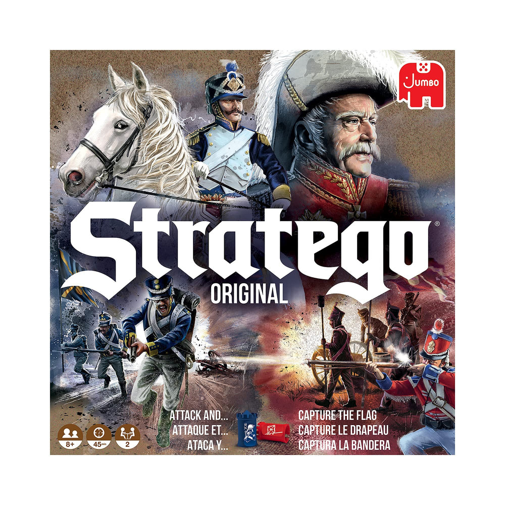 Jumbo Stratego Original two-player battle scene highlights competitive play