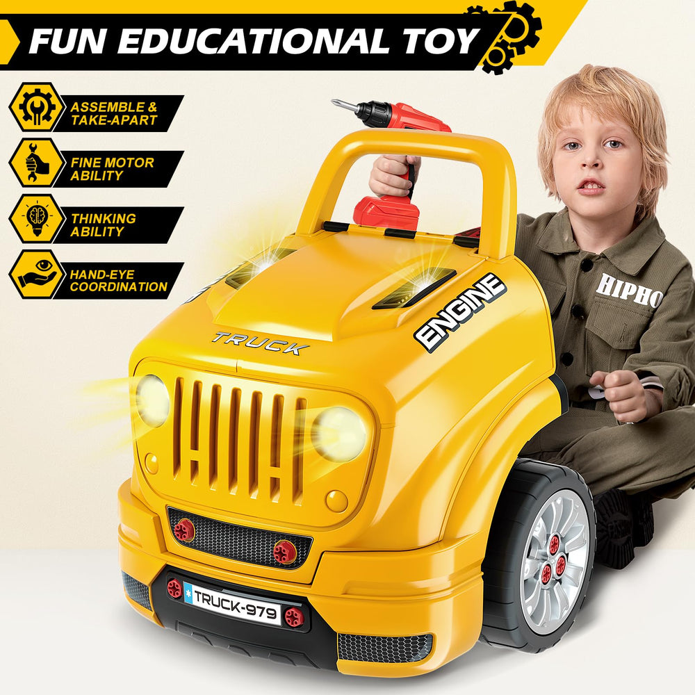 Jumlys bright, durable truck set is a safe gift for kids 3-8