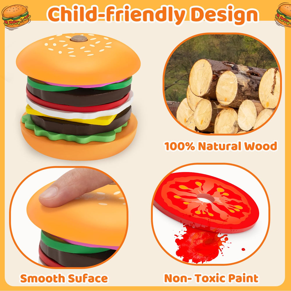 Jumlys burger play area for imaginative kitchen role-play