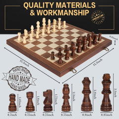 Jumlys chess board with built-in storage slots for pieces.