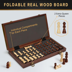 Jumlys folded chess board in compact storage ready for travel.