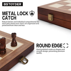 Jumlys folding board with built-in storage slots keeps pieces organized.
