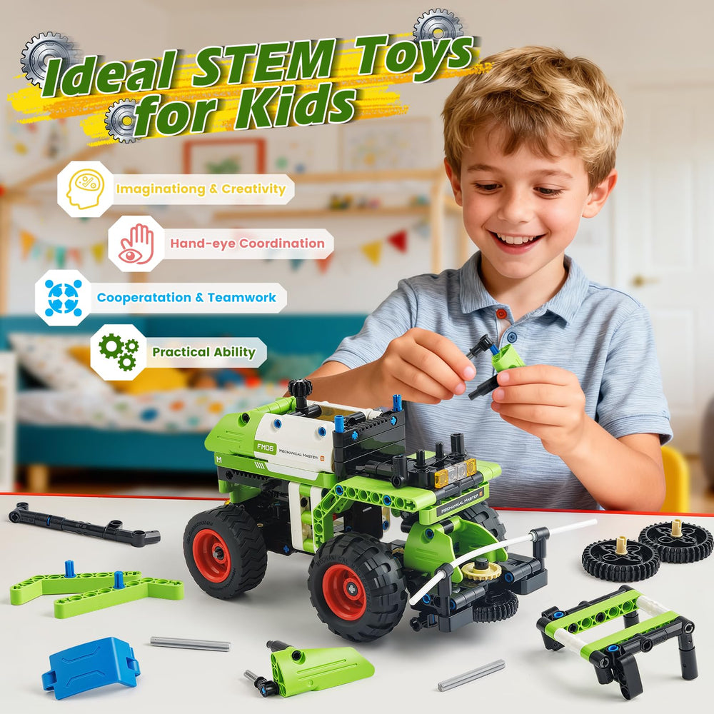 Jumlys STEM kids building together promotes teamwork and collaborative problem solving.