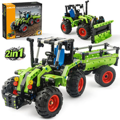 Jumlys tractor building set front view encourages imaginative farming play and fine motor skills.