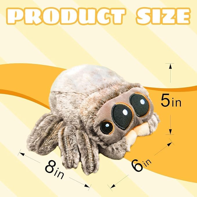 Jumping Spider Plush eyes close-up for imaginative play