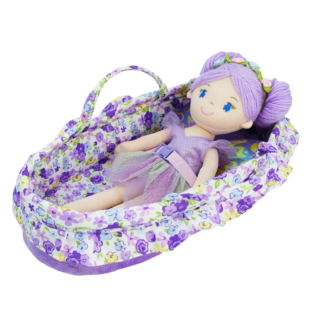 June Garden Cozy Dream Doll Bassinet soft padding adds gentle support for dolls
