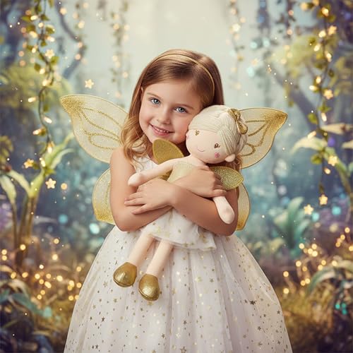 June Garden Joyce embroidered eyes and smile invite comforting hugs and imaginative play.