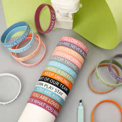 JUNEBRUSHS motivational bracelet design 4 pairs with outfits for a positive vibe
