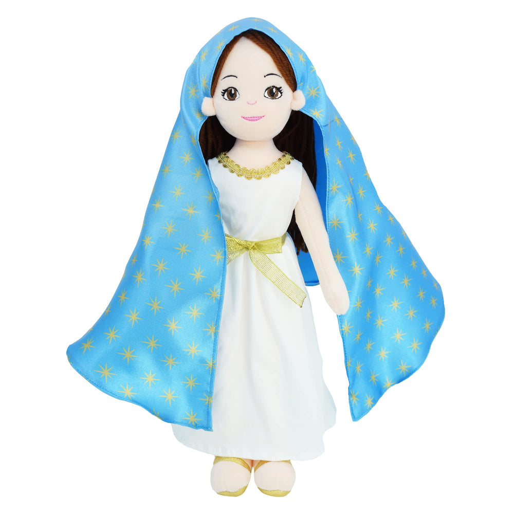 June Garden Lady of Guadalupe 14in plush doll, soft and huggable for kids