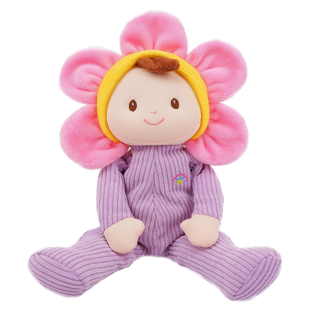 June Garden Florie Blossom doll full front view in soft cuddle pose for newborns