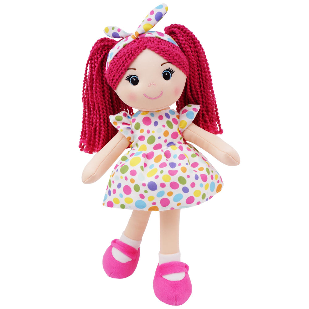 June Garden Snuggle Sophie embroidered face offers a friendly bedtime companion for kids.