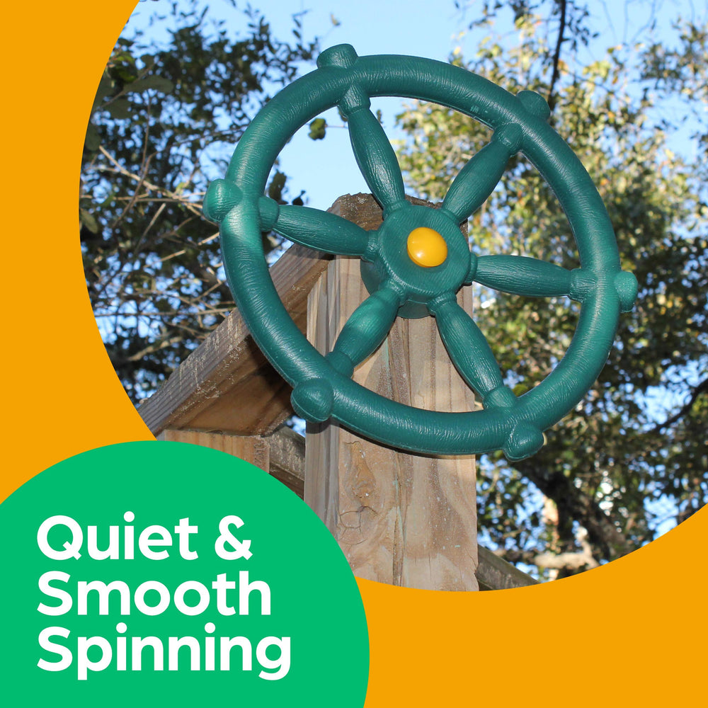 Jungle Gym Kingdom pirate ship wheel green installation tools included for easy setup
