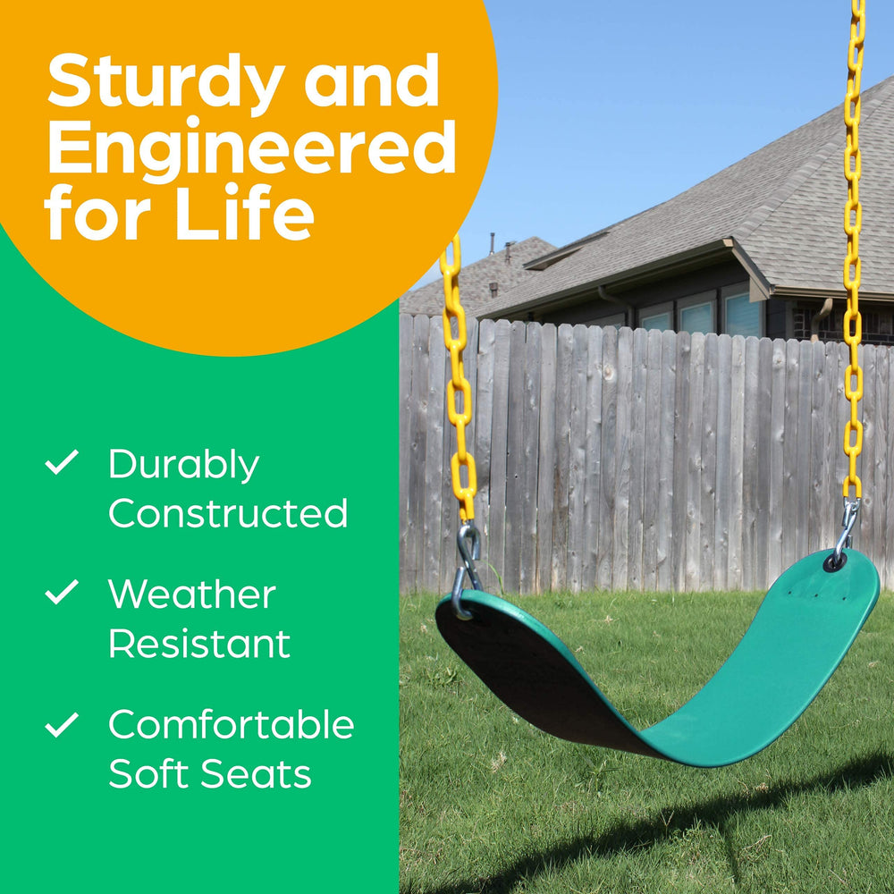 Jungle Gym Kingdom snap hooks attach quickly for simple installation.