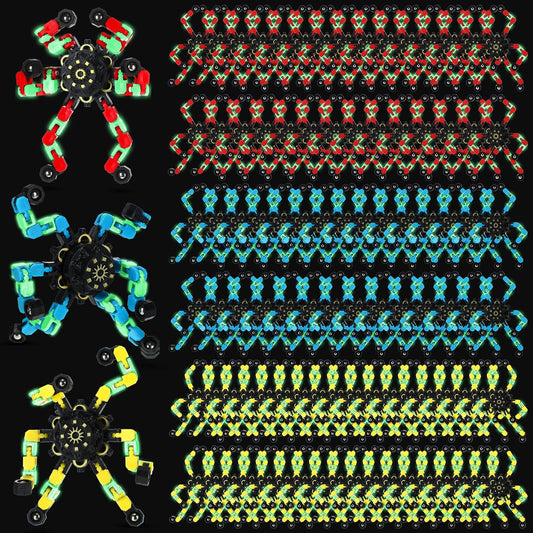Junkin 100 piece light up fidget set for quick focus during study and fun