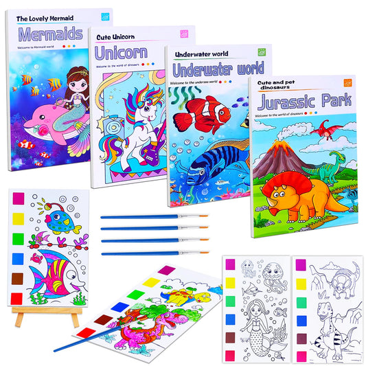 JUNQIU US paint with water book cover for kid-friendly, mess-free art