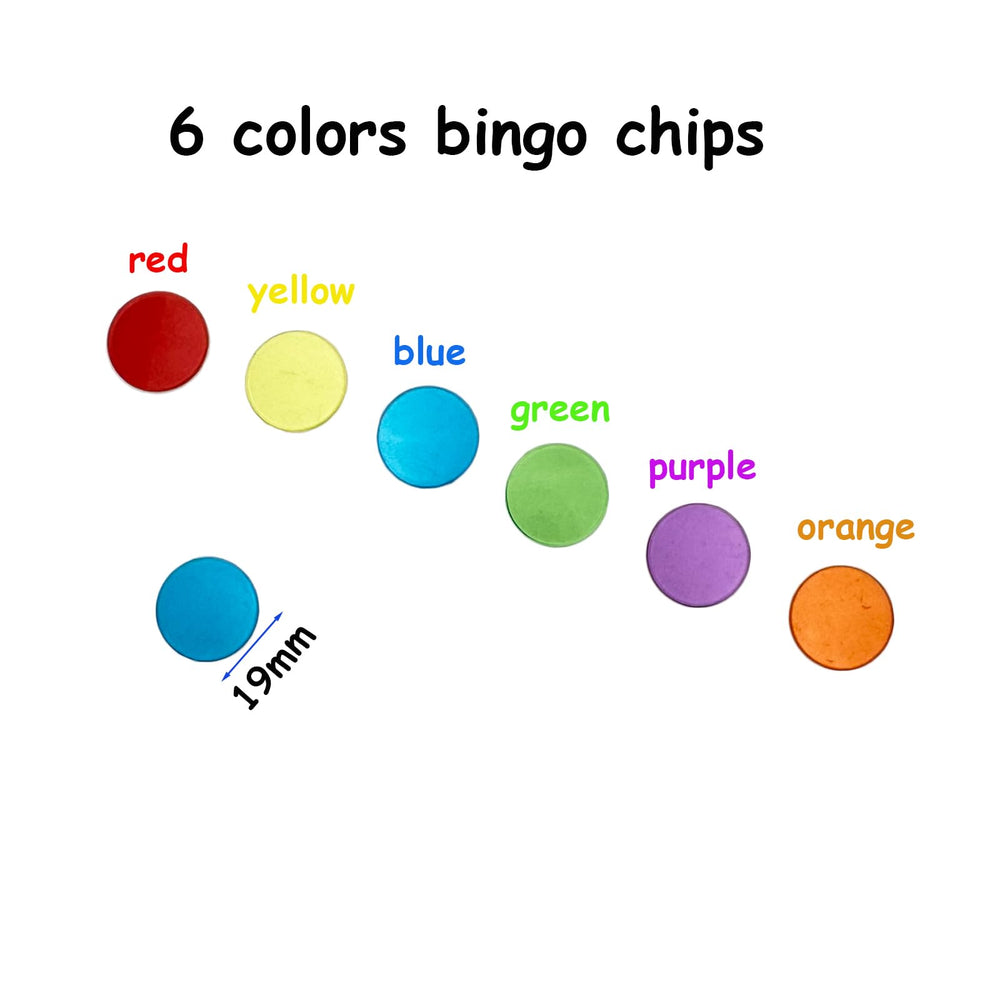 JUNWRROW three-quarter-inch diameter chips for precise counting during activities