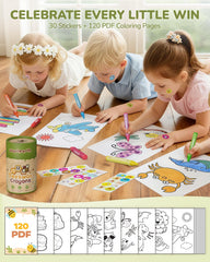 JUPITEARTH crayons stored in a sturdy box for travel