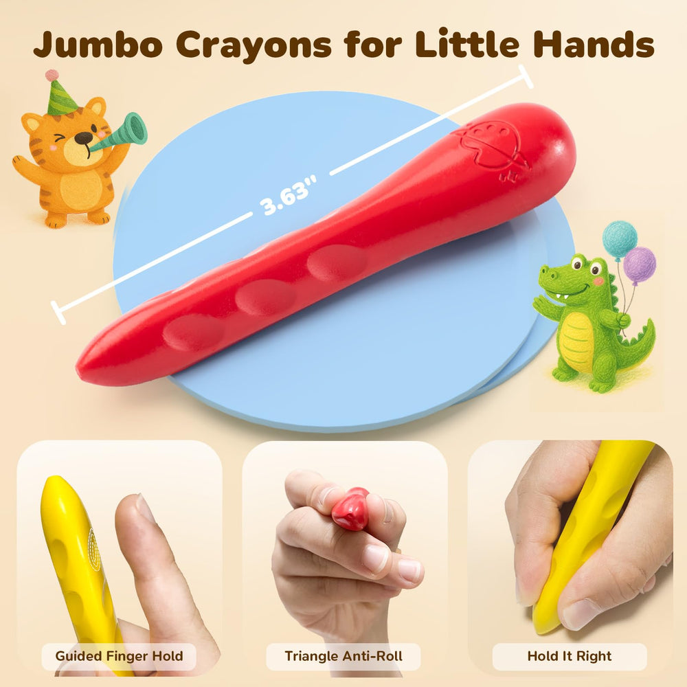 JUPITEARTH bright washable crayons with smooth glide on paper