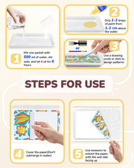 JUPITEARTH carrageenan powder packets create stable marbling liquid.