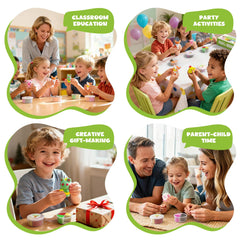 JUPITEARTH color-filled compartments simplify color mixing during crafts