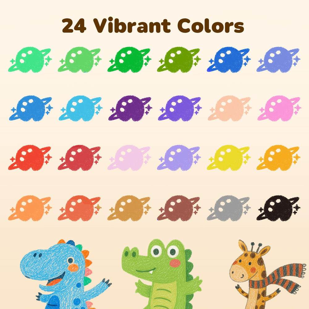 JUPITEARTH durable jumbo crayons built to resist drops